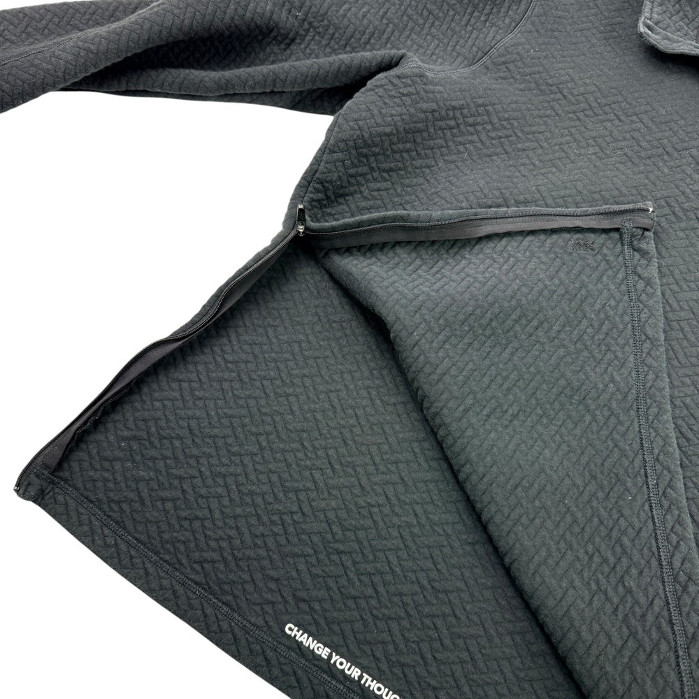 RHONE Mens Quilted 1/4 Snap Neck Pullover Sweatshirt Black Size XL - Picture 4 of 10